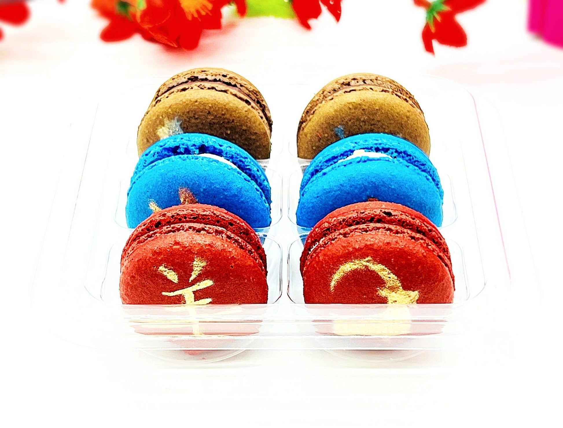 Year of The Goat | Assorted French Macaron decorated with Gold Dust - Macaron CentraleVariety6 Pack