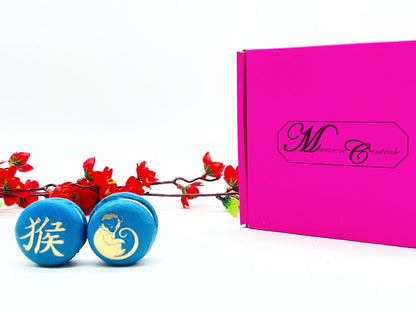 Year of The Monkey | Assorted French Macaron decorated with Gold Dust - Macaron CentraleVariety6 Pack