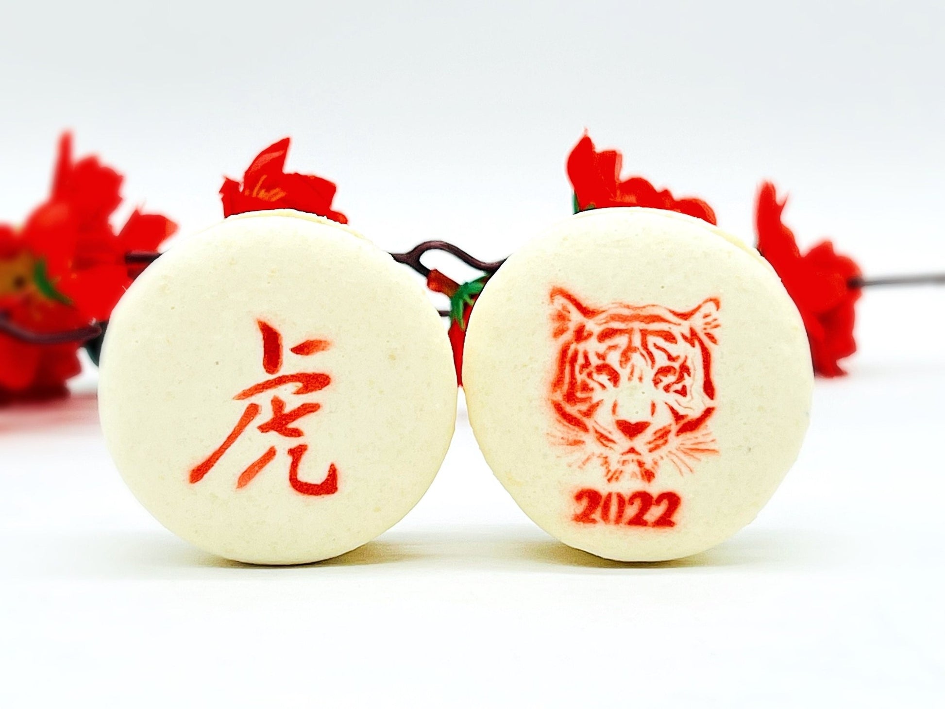 Year of Tiger Vegan Macarons - Macaron CentraleRed Velvet4 Pack