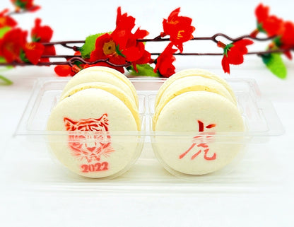 Year of Tiger Vegan Macarons - Macaron CentraleRed Velvet4 Pack