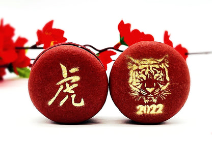 Year of Tiger Vegan Macarons - Macaron CentraleRed Velvet4 Pack