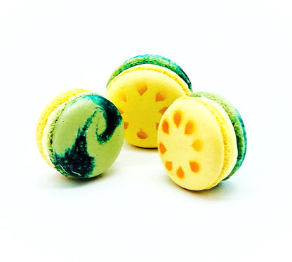 Yellow Watermelon Macarons | Ideal for celebratory events. - Macaron Centrale6 Pack