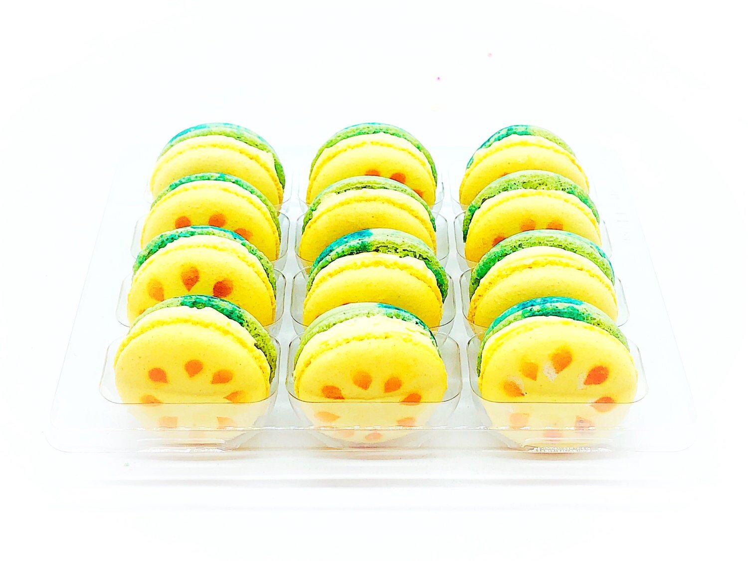 Yellow Watermelon Macarons | Ideal for celebratory events. - Macaron Centrale6 Pack